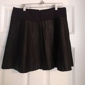 Leather mini-skirt